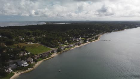 residential area around shinnecock bay long island new york