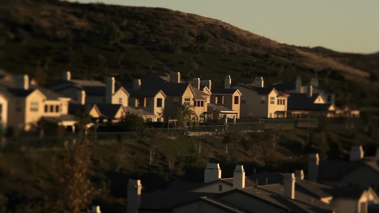 고급 도시 동네의 샷