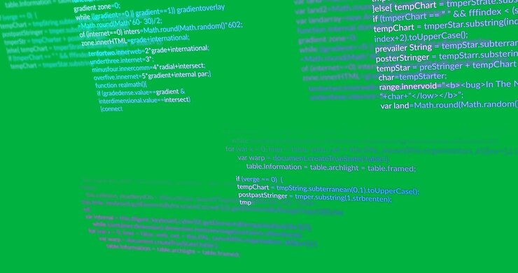 Animation of computer data processing over transparent background