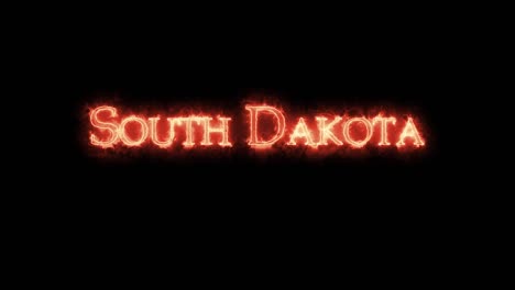 south dakota written with fire. loop