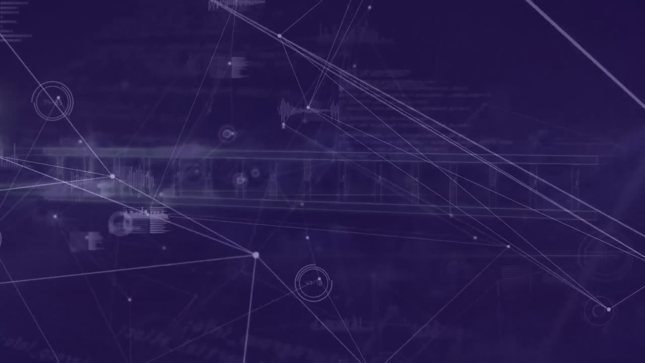 Animation of dna strand, data processing and network of connections