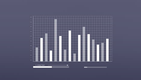 animación del procesamiento de datos financieros sobre un fondo negro