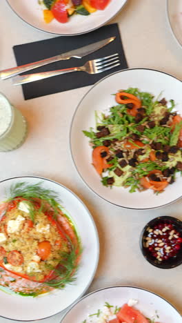 various dishes in a restaurant