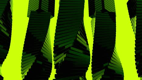 abstract dark green towers