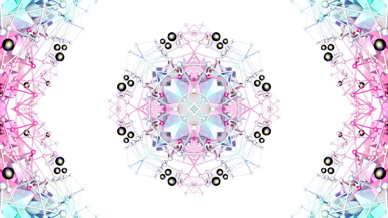 파란색 낮은 폴리 기하학적 추상적인 배경으로 움직이는 스테인드 글래스 또는 4k의 칼레도스코프 효과, 루프 3d 애니메이션, 인기 있는 낮은 폴리스 스타일의 원활한 영상.