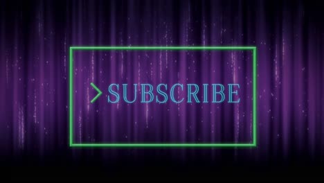animación de texto de suscripción brillante en un cuadro 4k