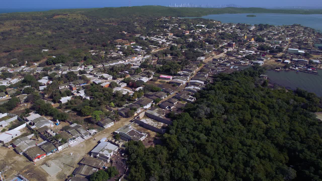 Aerial View of Bocachica Island, Cartagena, Colombia