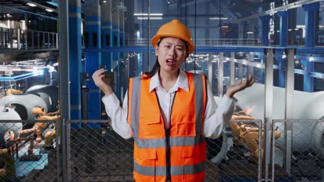 Upset Factory Worker