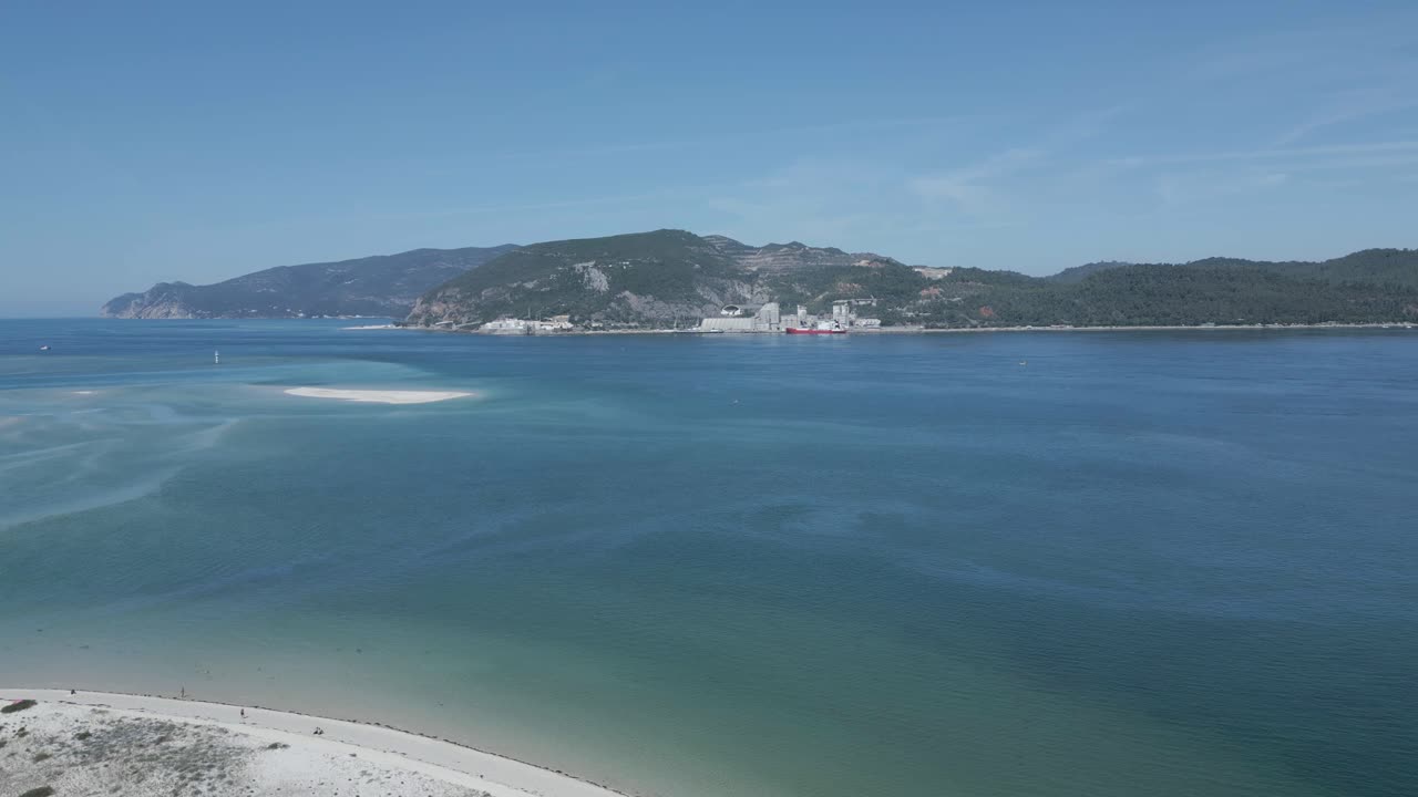 View of a bay with boats at the Arrabida Natural Park near Set&uacute;bal, Portugal