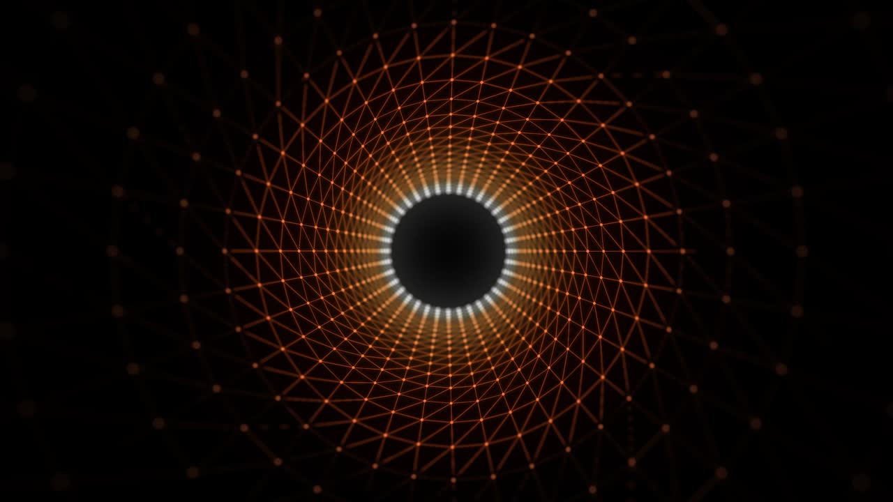 puntos circulares abstractos fondo de movimiento del túnel 4k