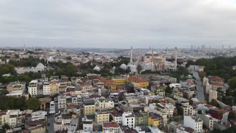 Estambul,-Ciudad,-Aéreo,-Drone,-Ayasofya,-Mezquita,-Hagia-Sophia