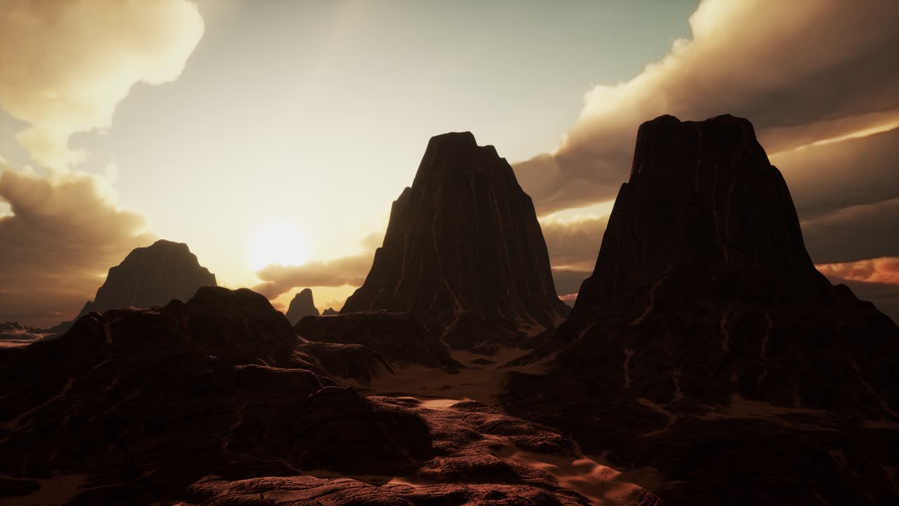 increíbles formaciones de piedra arenisca en el famoso atardecer en el valle del monumento