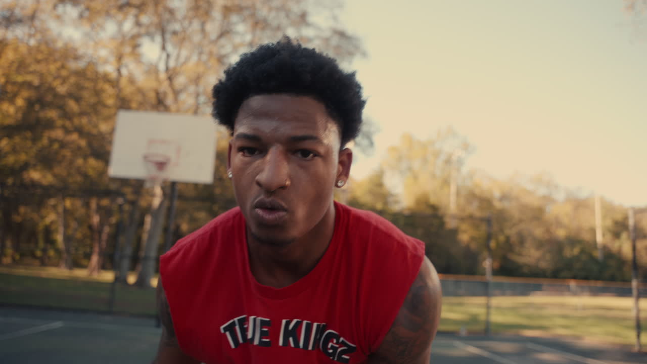 Basketball Player on Court