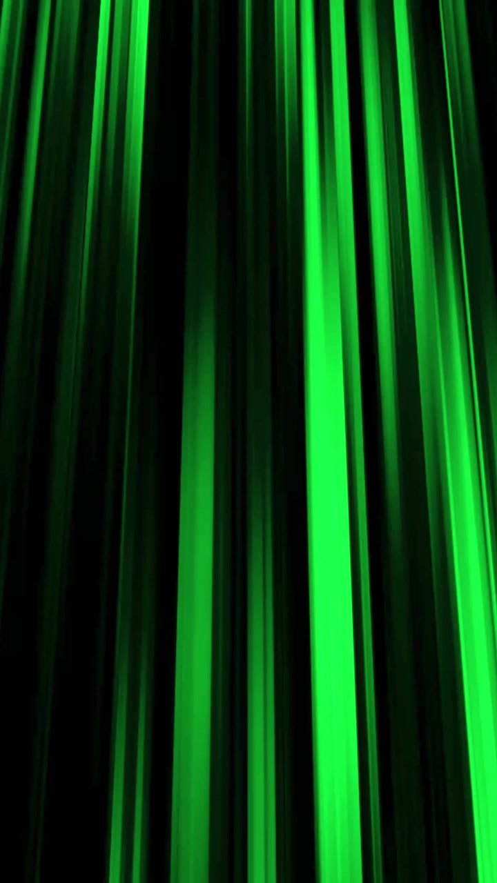 Linee di velocità verticali verdi in stile anime che si muovono verso l'alto su sfondo nero, in loop continuo