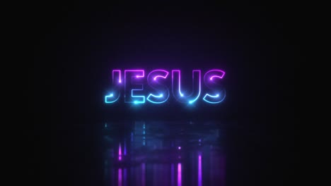 persiguiendo a neón jesús título de fondo con bucle