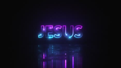 chasing neon jesus title background with loop