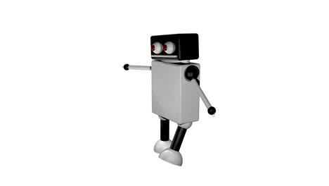 walking robot on isolated background. 3d rendering