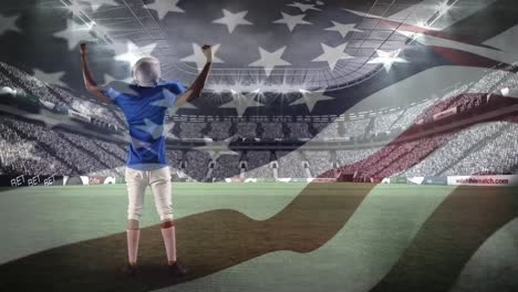american football athlete celebrating a win