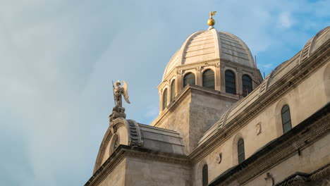 Time-Lapse---St-James-Cathedral,-Sibenik,-Croatia