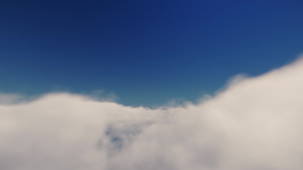 vista aérea por encima de las nubes, bucle sin costuras, 4k