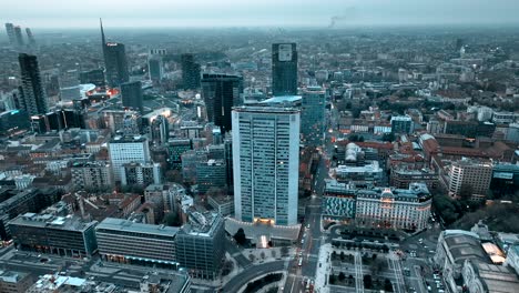 Drone-footage-of-Milan,-Italy