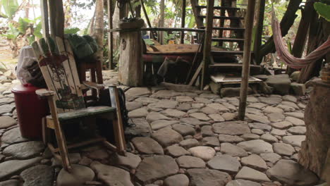 stone floor in rustic house at the colombian caribbean coast - capurganá
