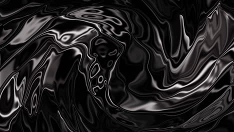 liquid black abstract background. shining movement of paint with glitter on metal surface. looped animation.