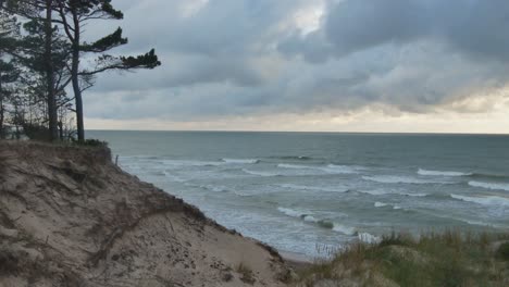 Baltic-Sea-Coastline-at-Jurkalne,-Latvia,-Europe