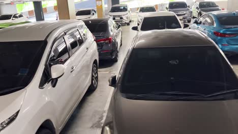 cars parked in an underground parking garage