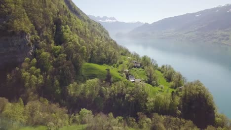 this village is located in switzerland at the lake of walen