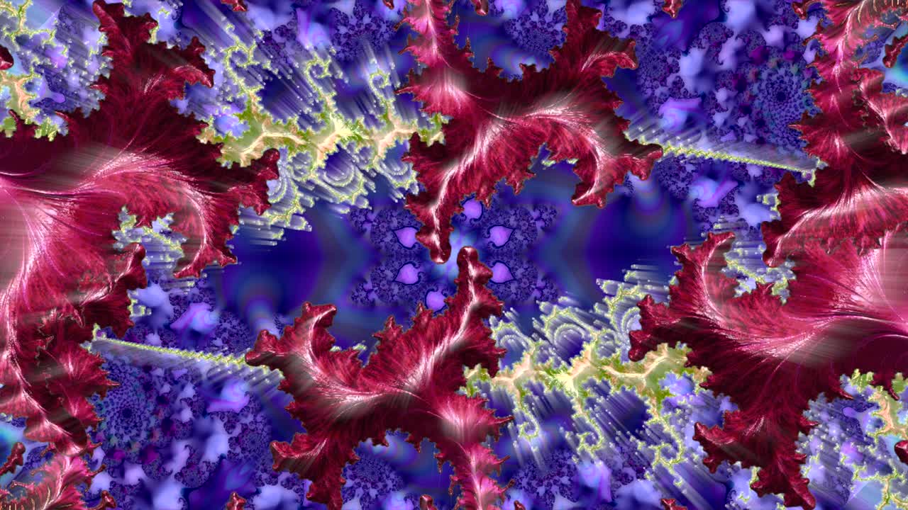 fondo de ornamento de caleidoscopio futurista, animación por computadora