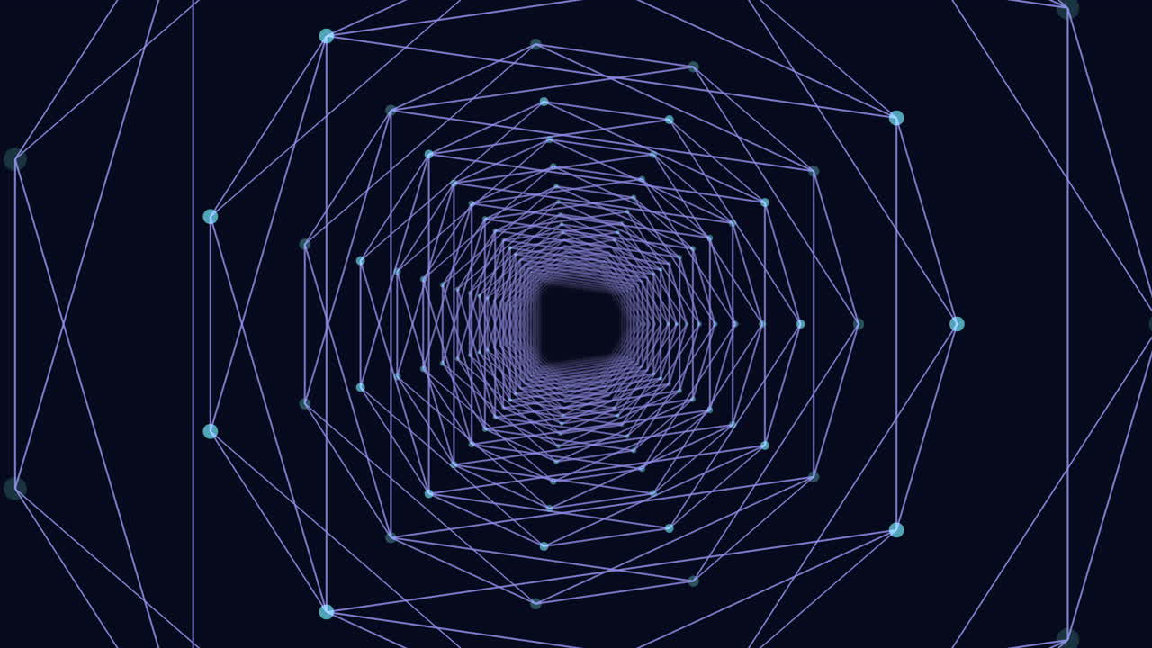 intrincada red 3d un fascinante laberinto de líneas y puntos conectados