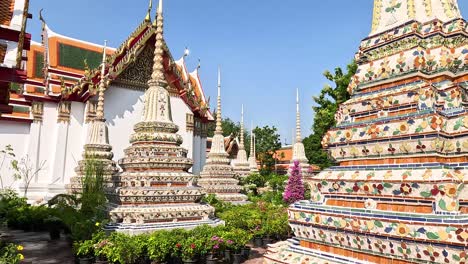 tourists admire pagodas and temple architecture