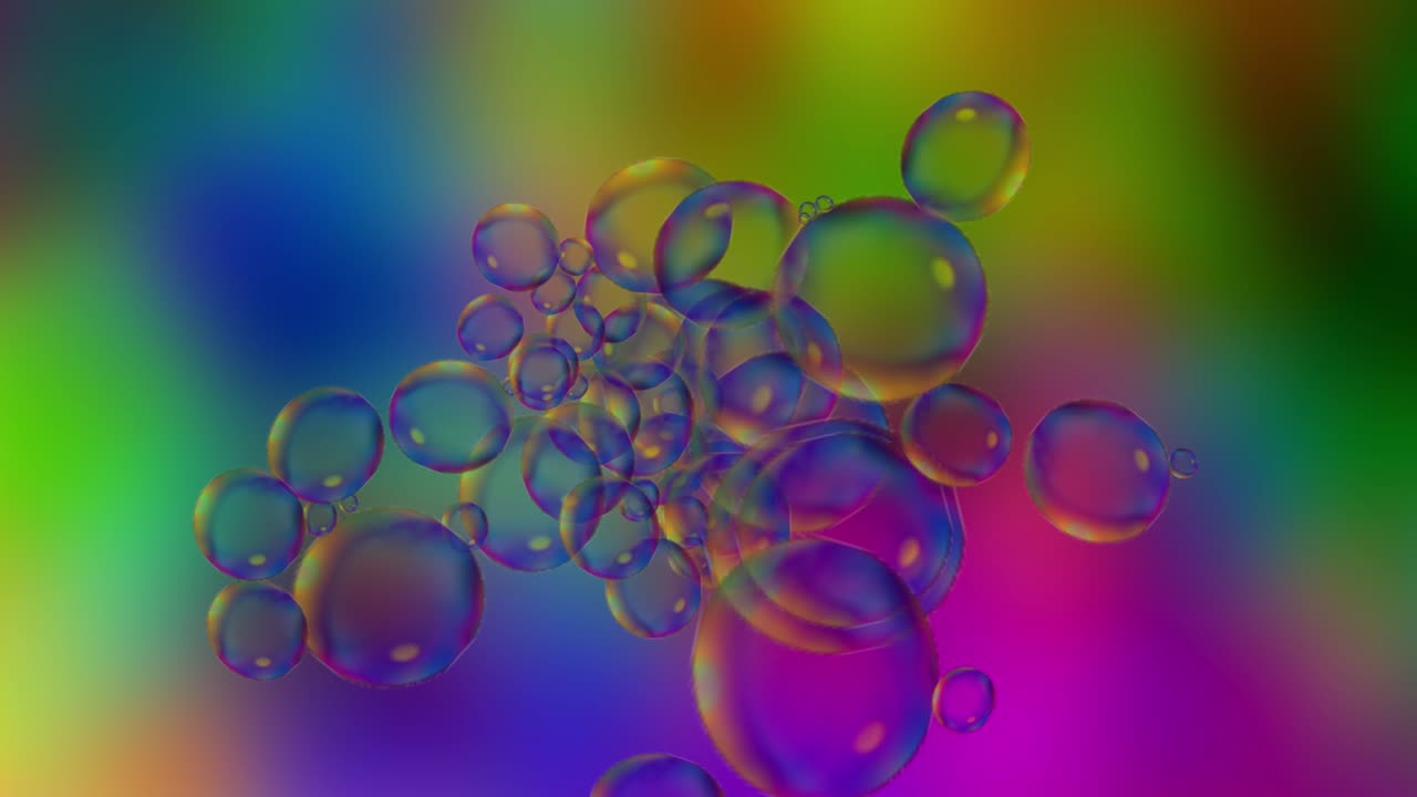 fondo festivo abstractamente multicolor con burbujas