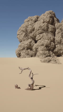 dead tree in a desert landscape