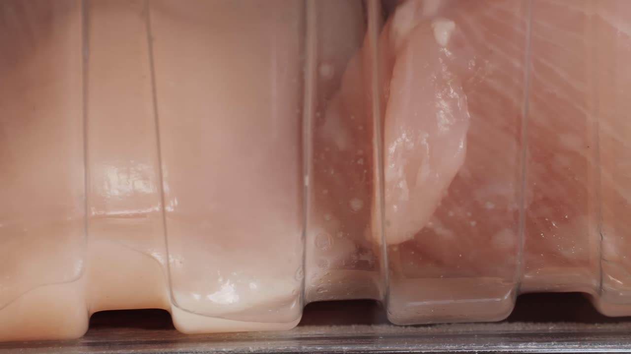 Raw Chicken Breast in Plastic Packaging