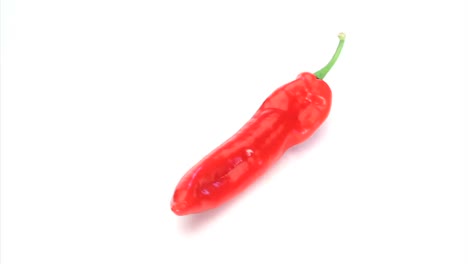 pimienta roja en rotación