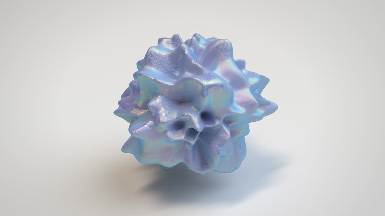 esfera líquida iridescente de bucle sin costura animación de renderizado en 3d