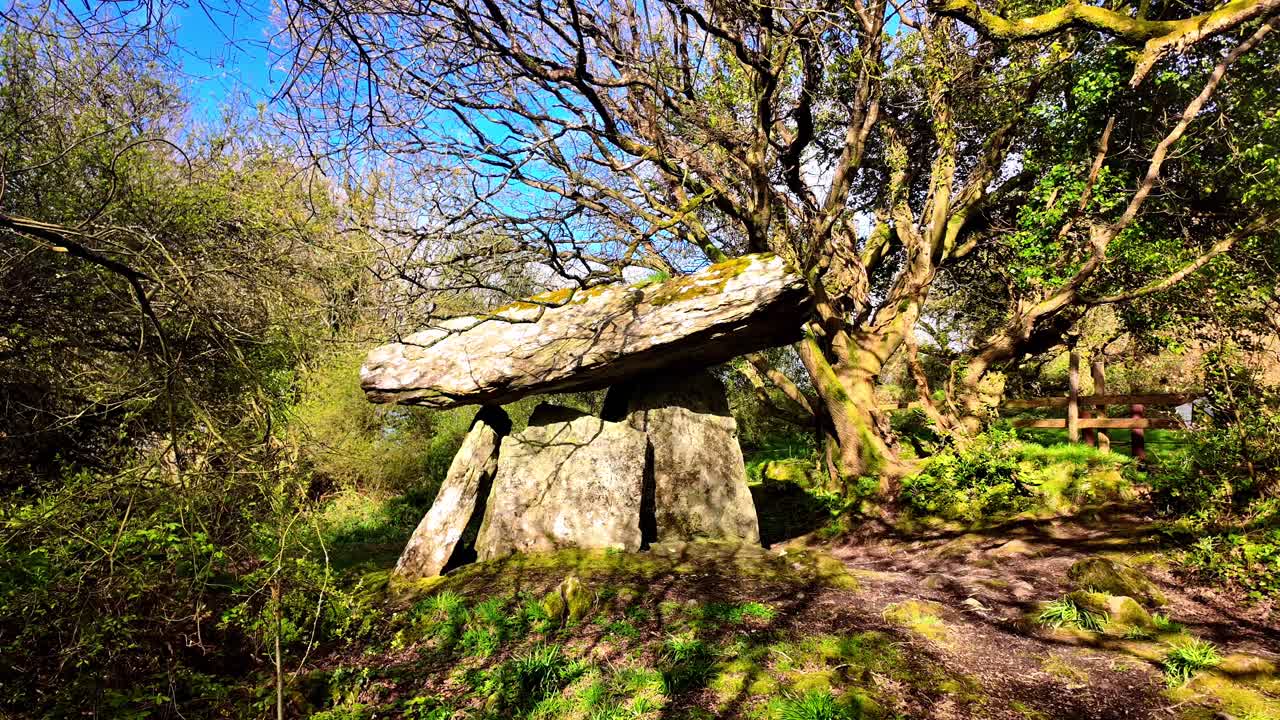 lugares mágicos en la historia antigua y el tiempo en irlanda gaulstown dolmen waterford irlanda patrimonio protegido y historia de la tierra