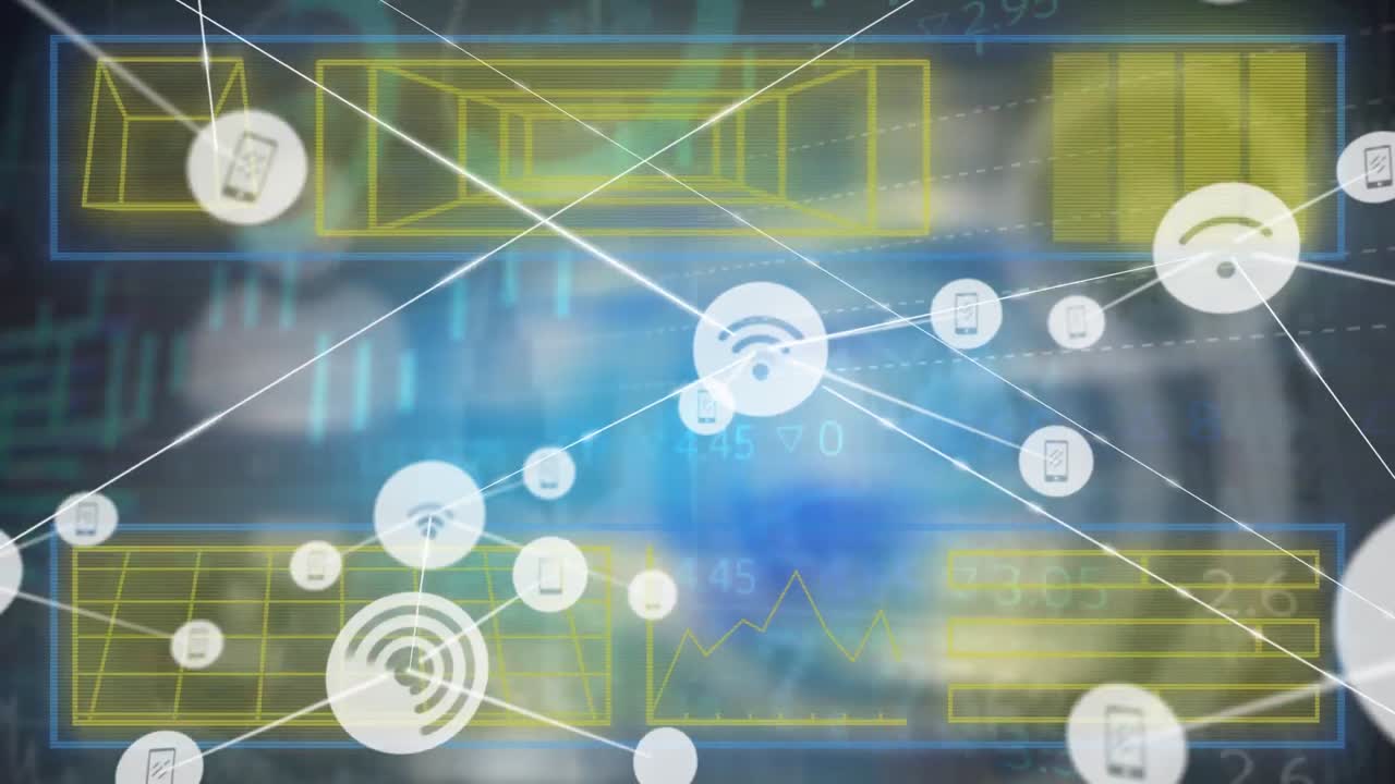 animación de la red de conexiones a través del procesamiento de datos
