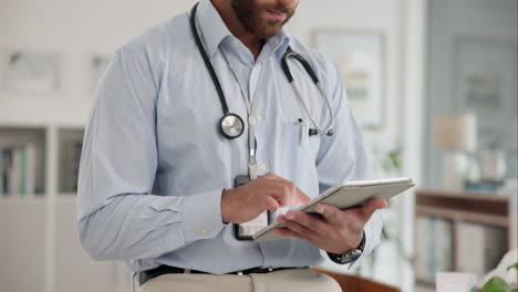 doctor using tablet