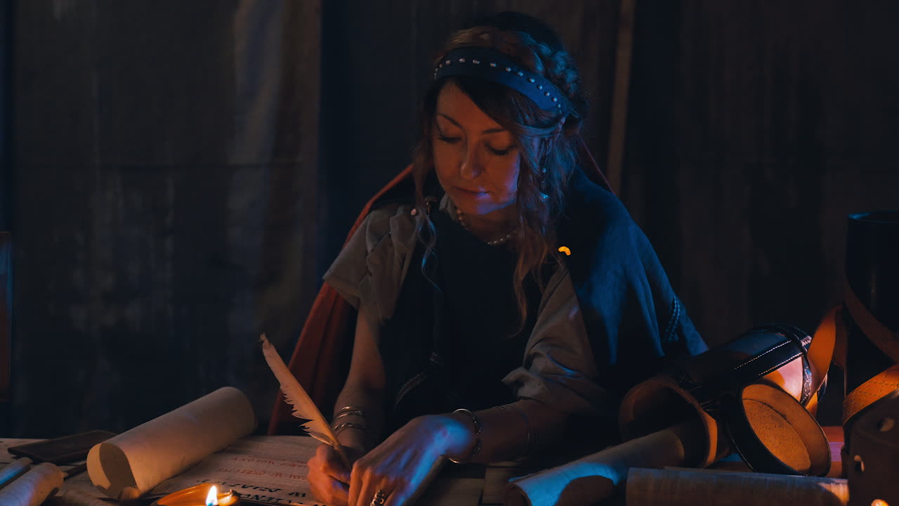 Medieval Scribe at Work