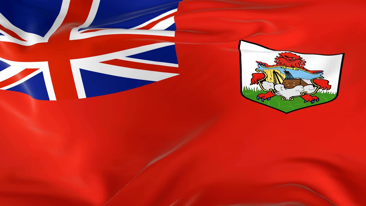 배경으로 루프 발을 흔들고 있는 버뮤다