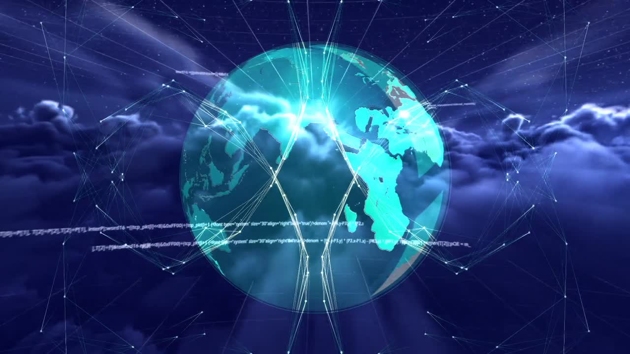 지구의 디지털로 생성된 비디오