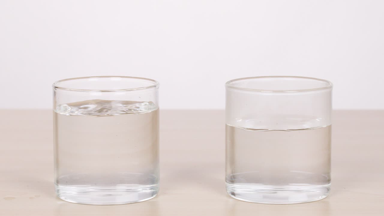 Three glasses of water set | Premium Vector
