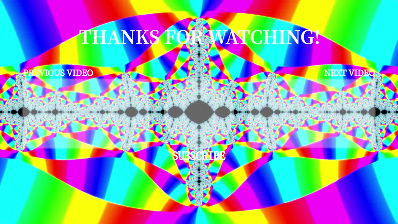 사이키델릭 플래시 엔드 카드 엔딩 스크린 모션 그래픽