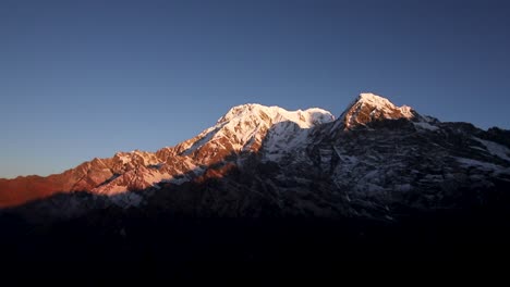 beautiful panoramic morning view of mount annapurna south at pokhara, nepal