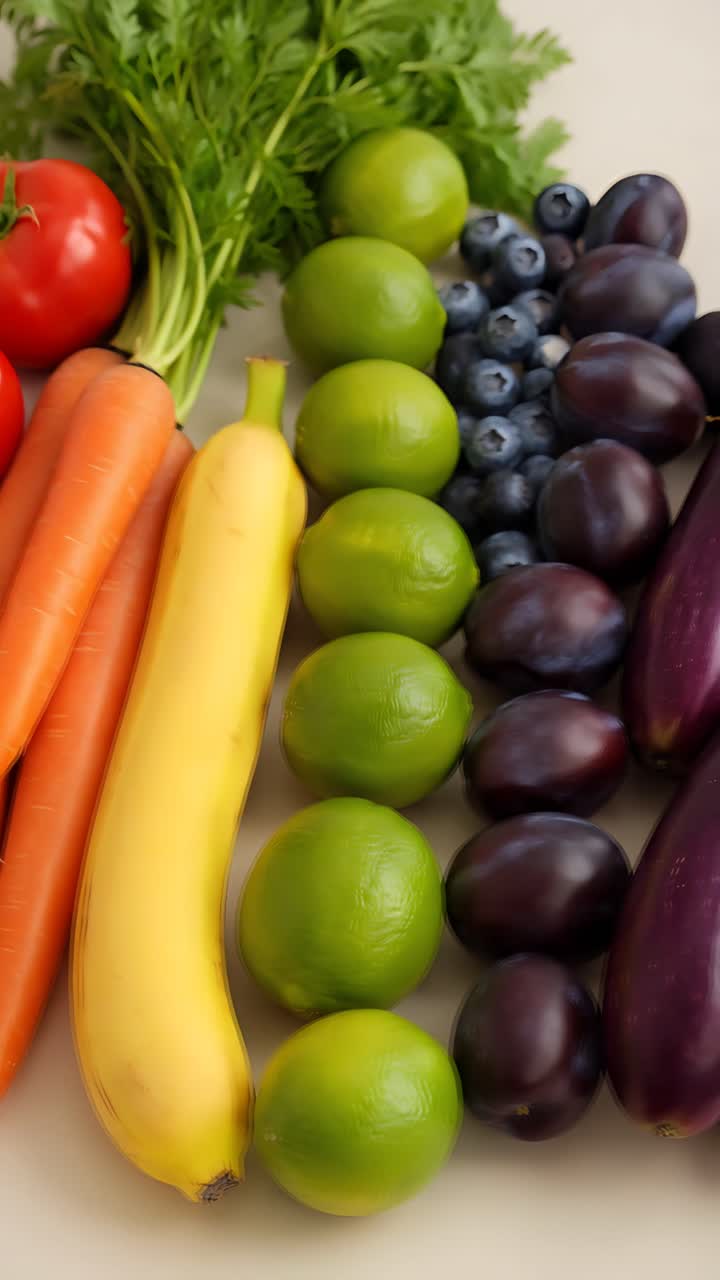Frutas e Vegetais Orgânicos Frescos 4K