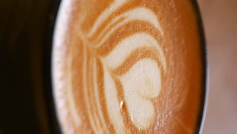 closeup of latte art