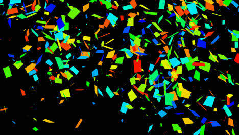 colorful confetti on black background